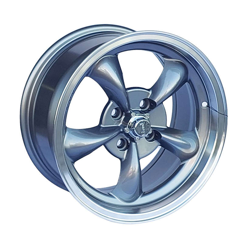15" GR826A 5/100 Gunmetal Machine Lip Alloy Wheels