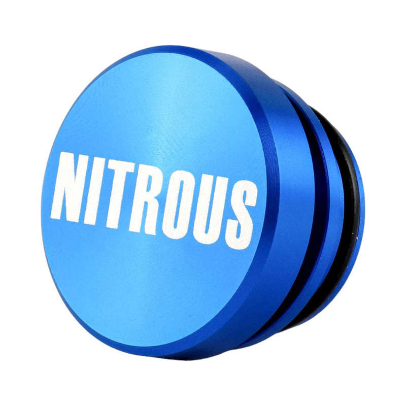 Universal "Nitrous" Button for Cigarette Lighter Plug (blue)