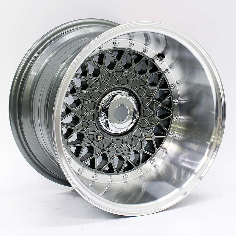15" M7063 6/139 Gunmetal Machine Lip Alloy Wheels