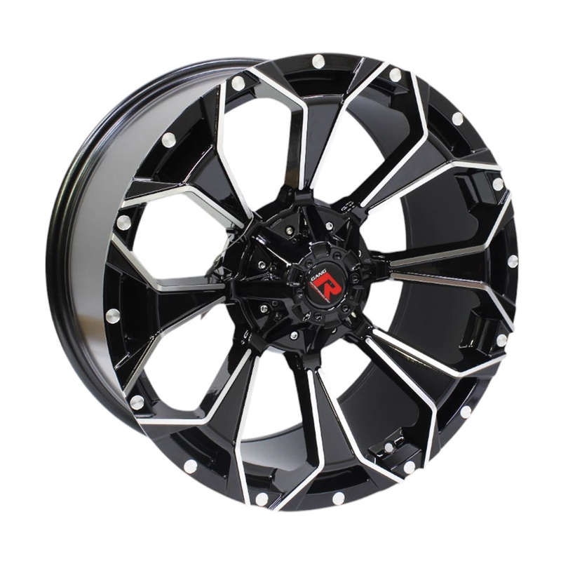 20" GR208101 6/139 Black Machine Face Alloy Wheels