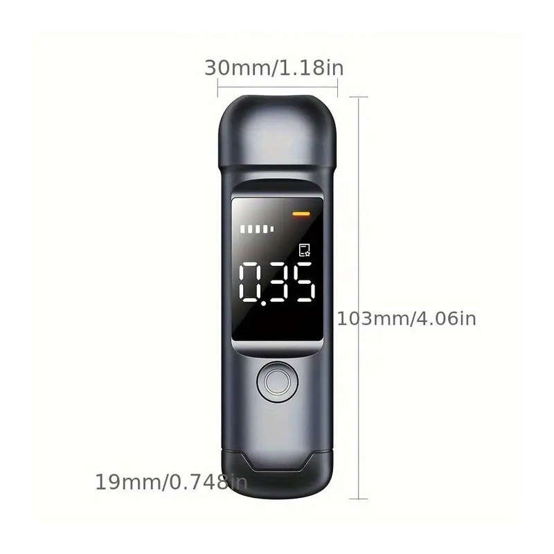 Alcohol Tester High-Accuracy Digital LCD Breathalyzer Analyzer (Blue)
