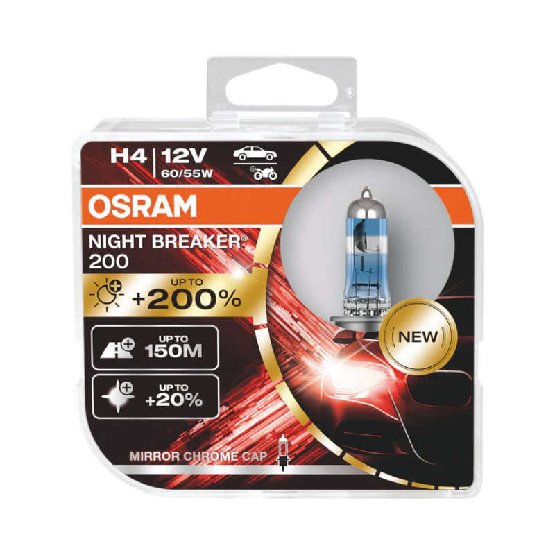 Osram Night Breaker 200 Bulbs (H4)