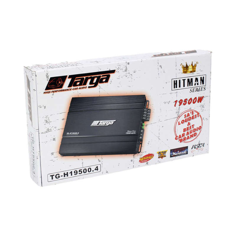 Targa TG-H19500.4 Hitman Series 19500w 100rms x 4channel Amplifier