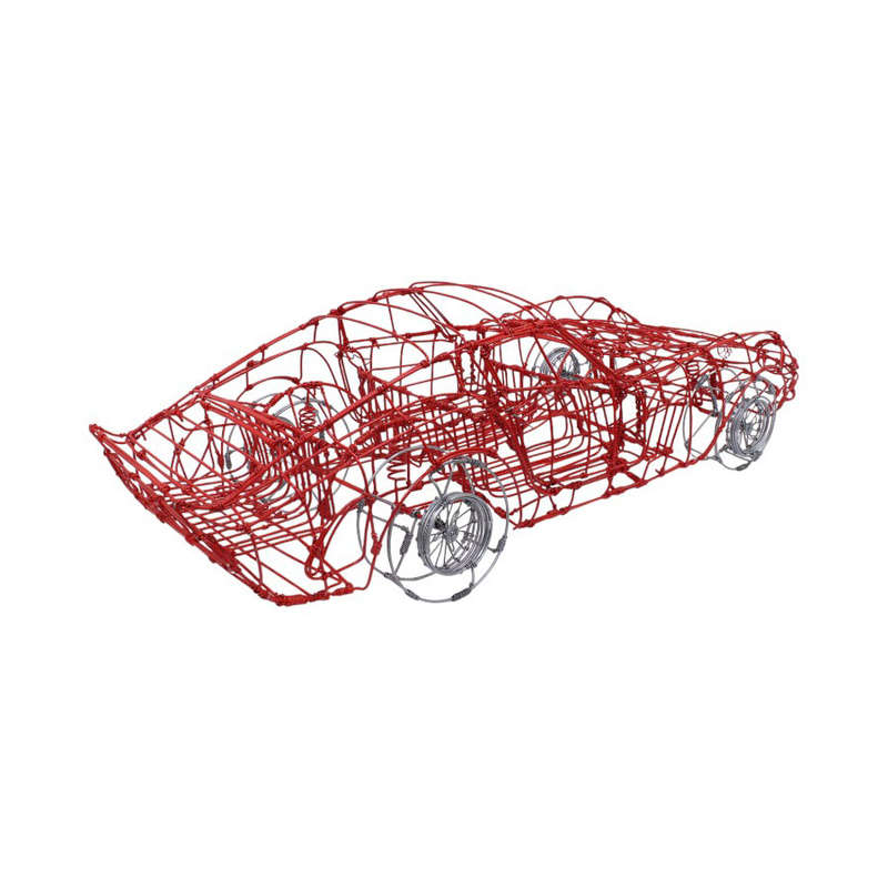 Handcrafted Wire Mesh Ferrari 250 GTO Model Car