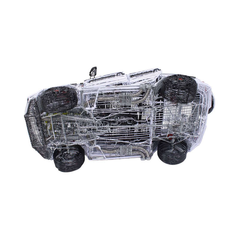 Handcrafted Wire Mesh Mercedes G55 G-Wagon Model Car