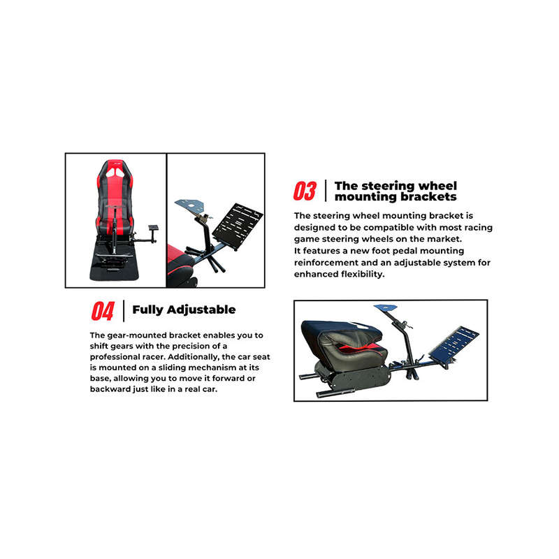 BlackSpider BSVR006 Racing Simulator Seat Red Black