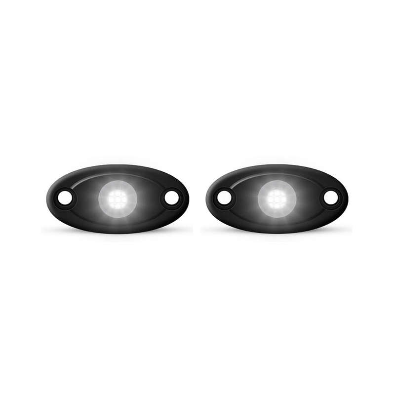 Universal Aluminium 9-LED Rocklights (White) - 2 pack