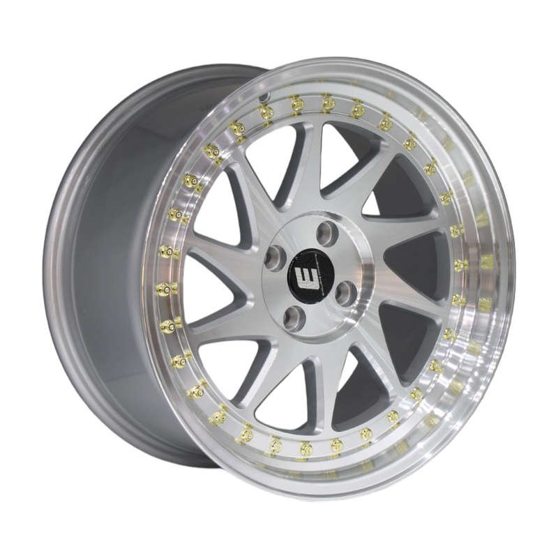 15" TEX0414 4/100 Silver Machine Lip Alloy Wheels