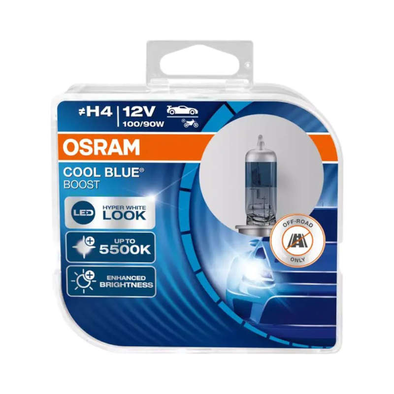 Osram H4 Cool Blue Boost 100/90w Bulbs (Pair)