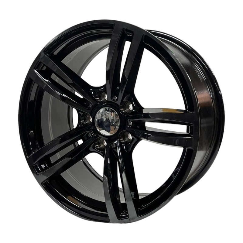 15" Zoom BH910 5/120 Gloss Black with Silver Machine Face Alloy Wheels