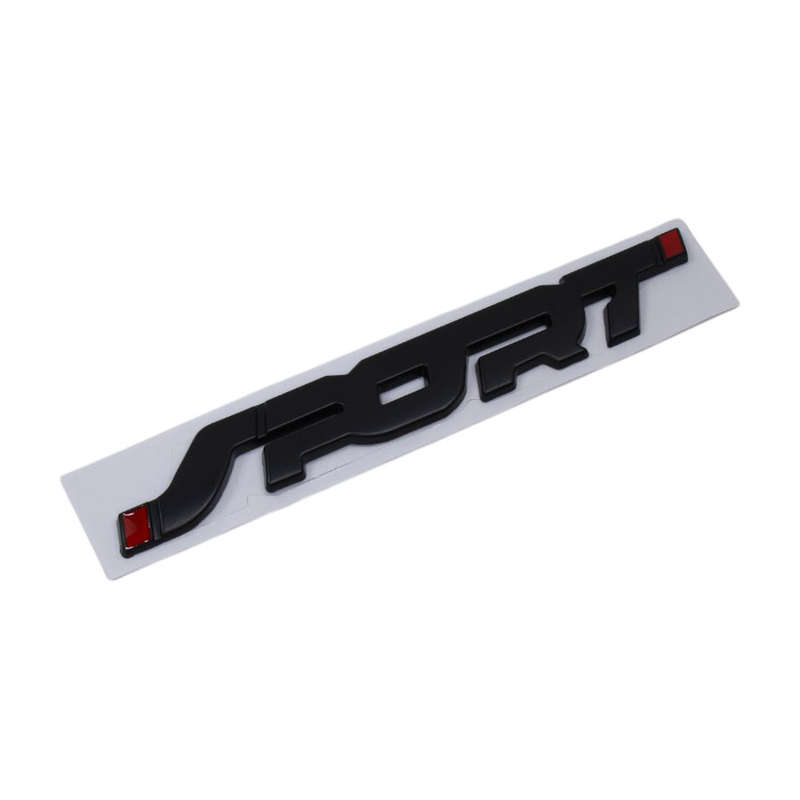 3D Raised "Sport" Sticker Badge (Black) 13x2cm