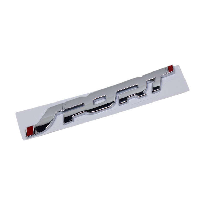 3D Raised "Sport" Sticker Badge (Chrome) 13x2cm