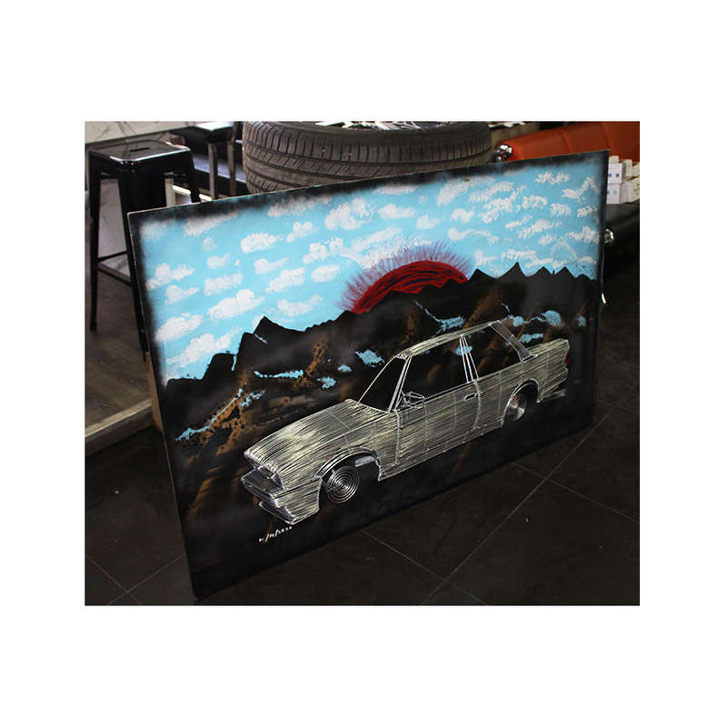 Handcrafted Wire Mesh BMW E30 with Painted Frame