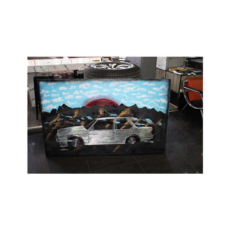 Handcrafted Wire Mesh BMW E30 with Painted Frame