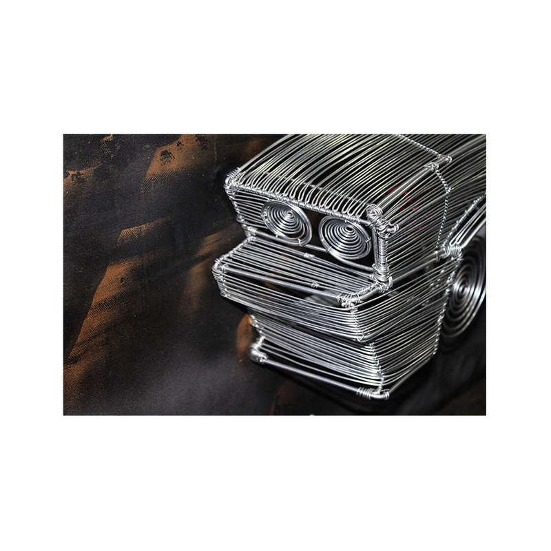 Handcrafted Wire Mesh BMW E30 with Painted Frame