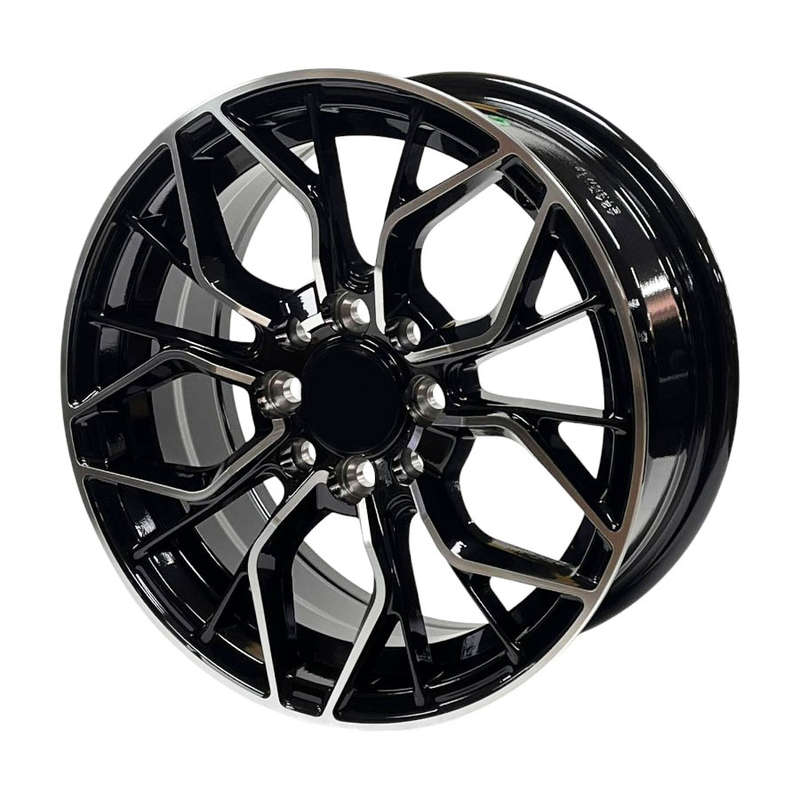 14" Zoom 4260 4/100 &amp; 4/108 Black Machine Face Alloy Wheels