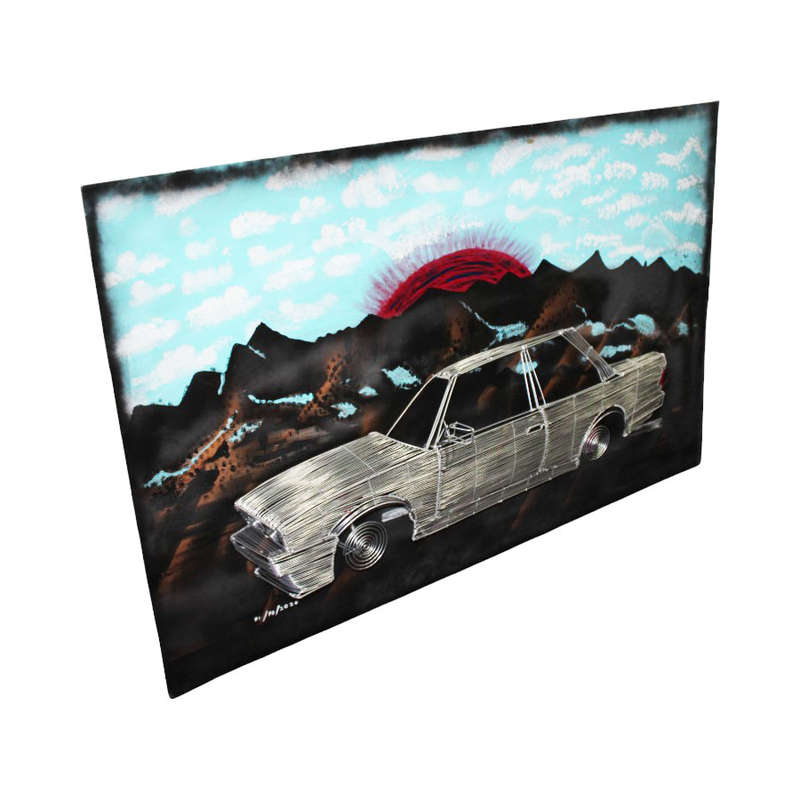 Handcrafted Wire Mesh BMW E30 with Painted Frame