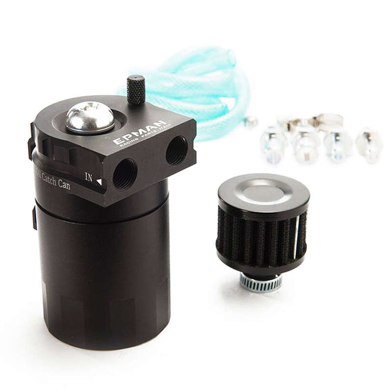 Epman Racing Oil Catch Can with Filter (Black)