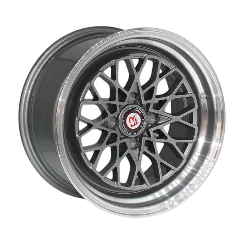 15" EWT397 Santana 4/100 Gunmetal Machine Lip Alloy Wheels