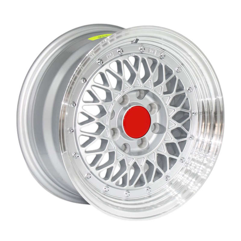 14" 724 4/100 &amp; 4/114 Silver Machine Lip Alloy Wheels