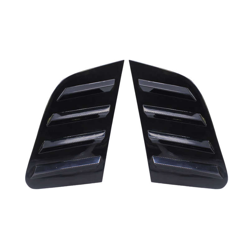 Gloss Black Quarter Rear Window Louvre for Ford Fiesta 2008-2017 (pair)