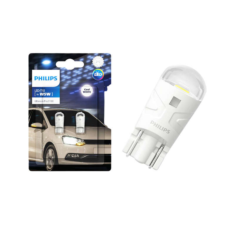 Philips Ultinon Pro3100 T10 W5W Cool White LED Bulbs