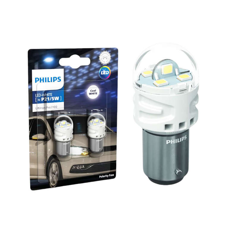 Philips Ultinon Pro3100 W21/5W Double Contact Cool White LED Bulbs