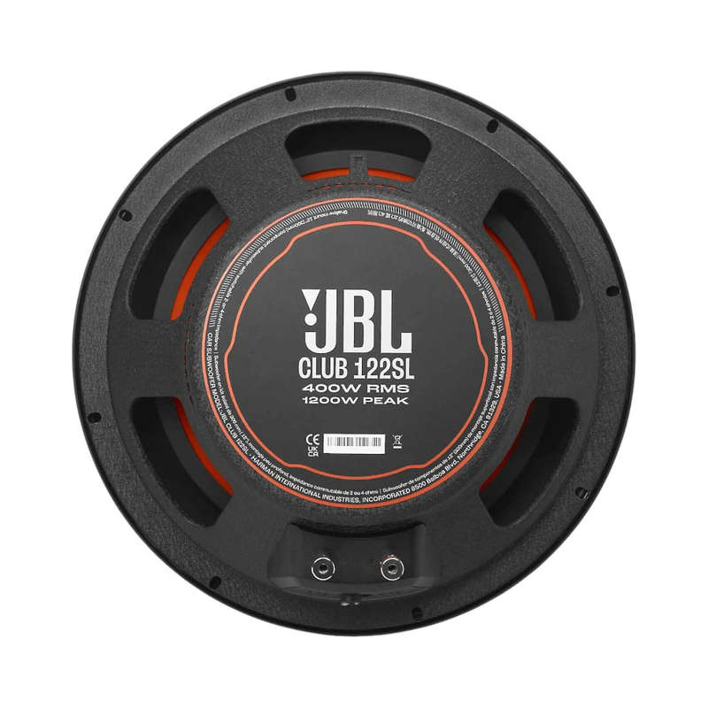 JBL CLUB122SL Club Series 12" Shallow Mount 400rms Subwoofer