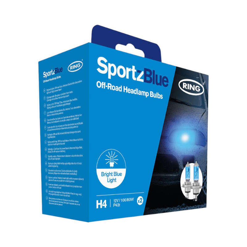 Ring Automotive H4 SportzBlue White/blue off-road headlamp bulbs