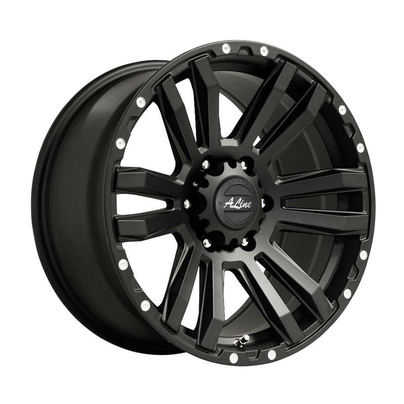 20" A-Line Scavenger 6/139 Satin Black Alloy Wheels