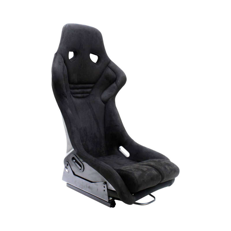 Evo Bucket Non Reclinable Black Suede with Gloss Black Backing Racing Seats (each)