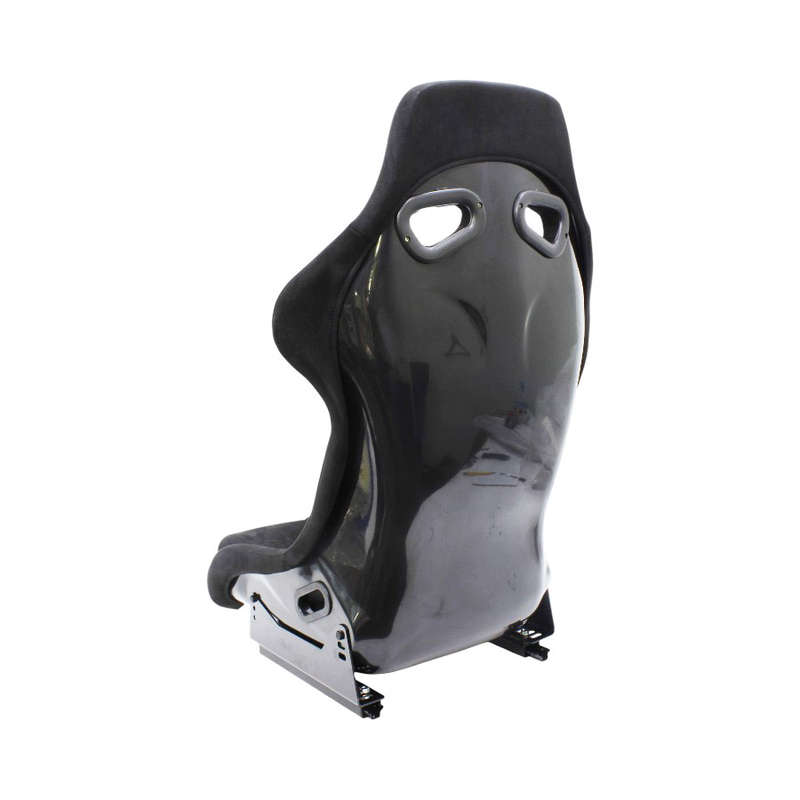 Evo Bucket Non Reclinable Black Suede with Gloss Black Backing Racing Seats (each)
