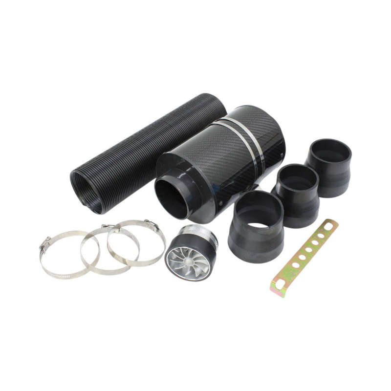 Carbon Fibre Direct Air intake Air Filter Kit with Flexible Ram Air Tubing
