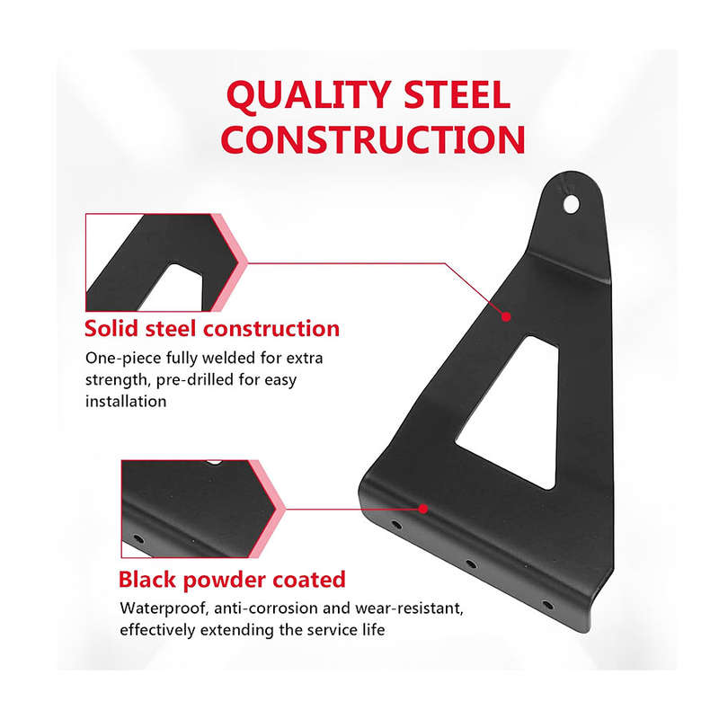 Curved Light Bar Upper Windshield Mount Brackets