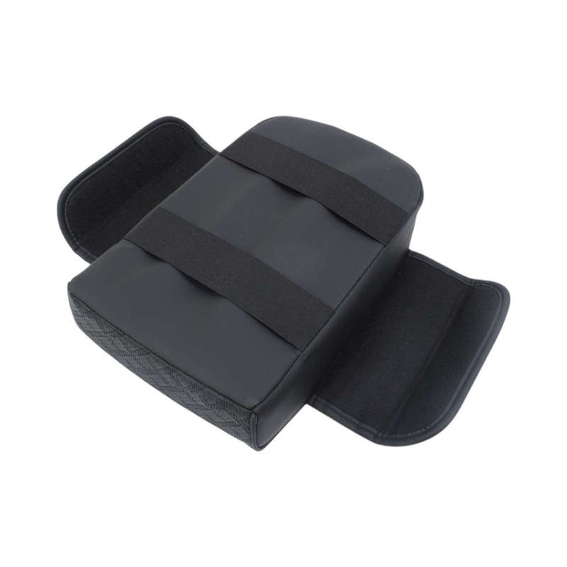 Universal Padded Armrest Add-on with Cupholders &amp; storage (fits over existing armrest) - Black