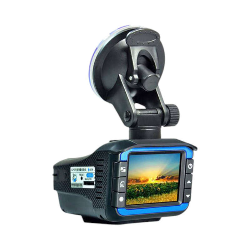 2-in-1 Radar Detector &amp; 720p HD Dash Cam with 360° Coverage