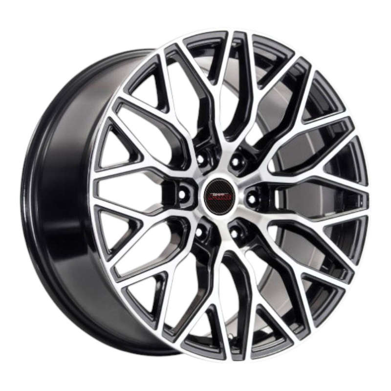 17" A-Line Scar 5/120 Black Machine Face Alloy Wheels