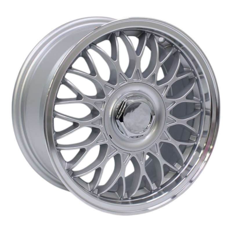 15" GR 5238 4/100 &amp; 4/108 Silver Machine Lip Alloy Wheels