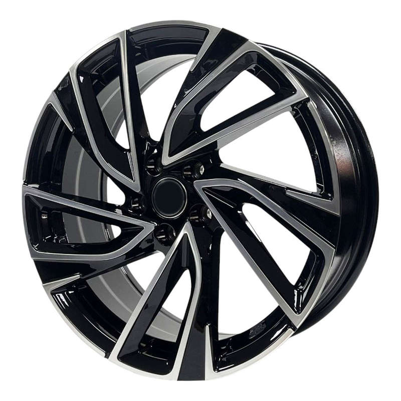 17" Zoom VH2001 5/100 Black Machine Face Alloy Wheels
