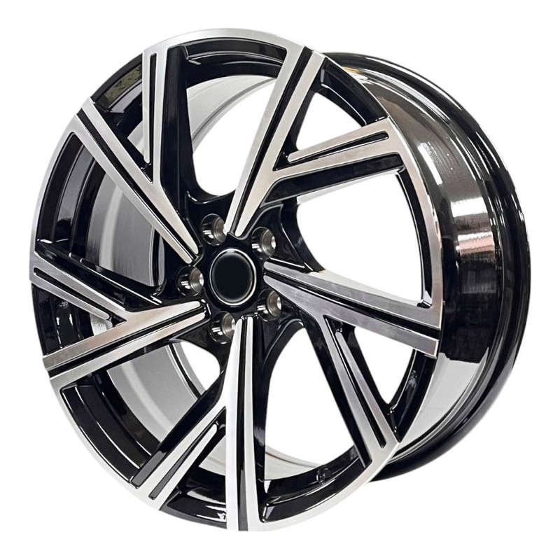 17" Zoom VH2004 5/100 Black Machine Face Alloy Wheels