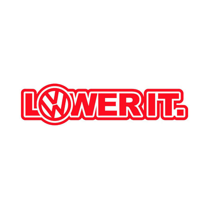 Vinyl Sticker with VW LowerIt Design - Red