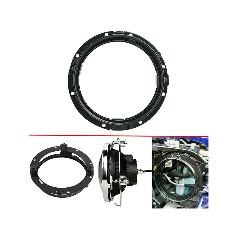 Universal Mounting Bracket for 7" Headlights/Spotlights (Black) - pair