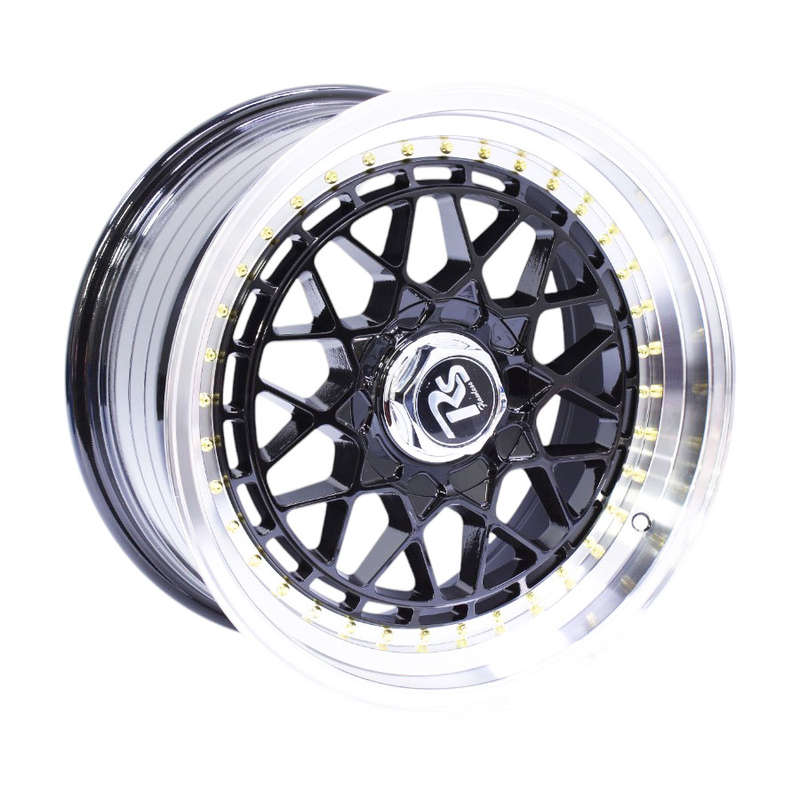 17" EWT Ascari 4/100 &amp; 5/100 Gloss Black Machine Lip Alloy Wheels