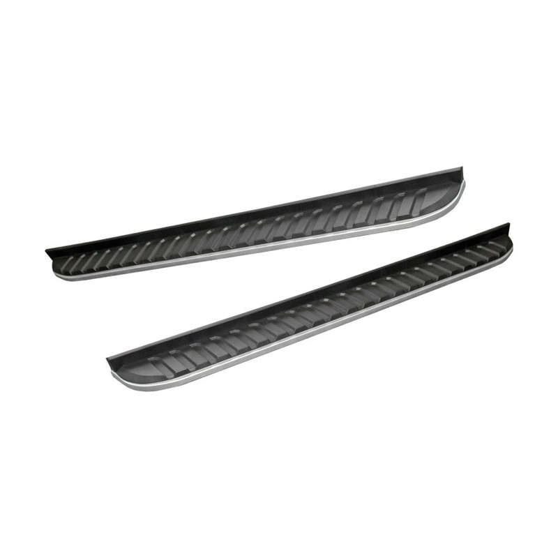 Black &amp; Silver Side Steps Suitable for Ford Ranger 2023+ (pair)