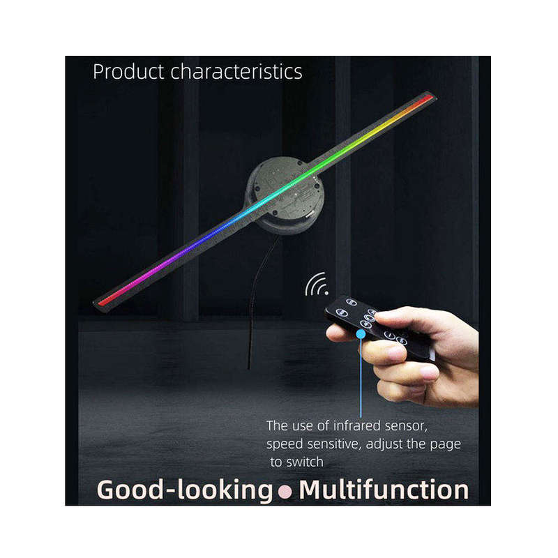 42cm High-Resolution 3D Hologram Projector Fan with 1024*1024 Pixels and 384 LEDs for Advertising...