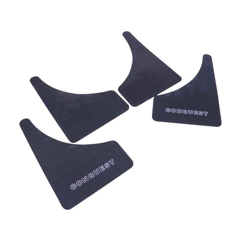 Universal Rubber Mudflaps with CONQUEST Lettering (Set of 4)