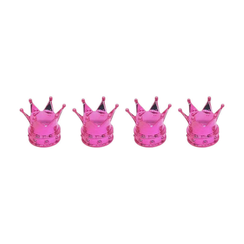 Novelty Tyre Valve Cap with Crown Design (Purple)