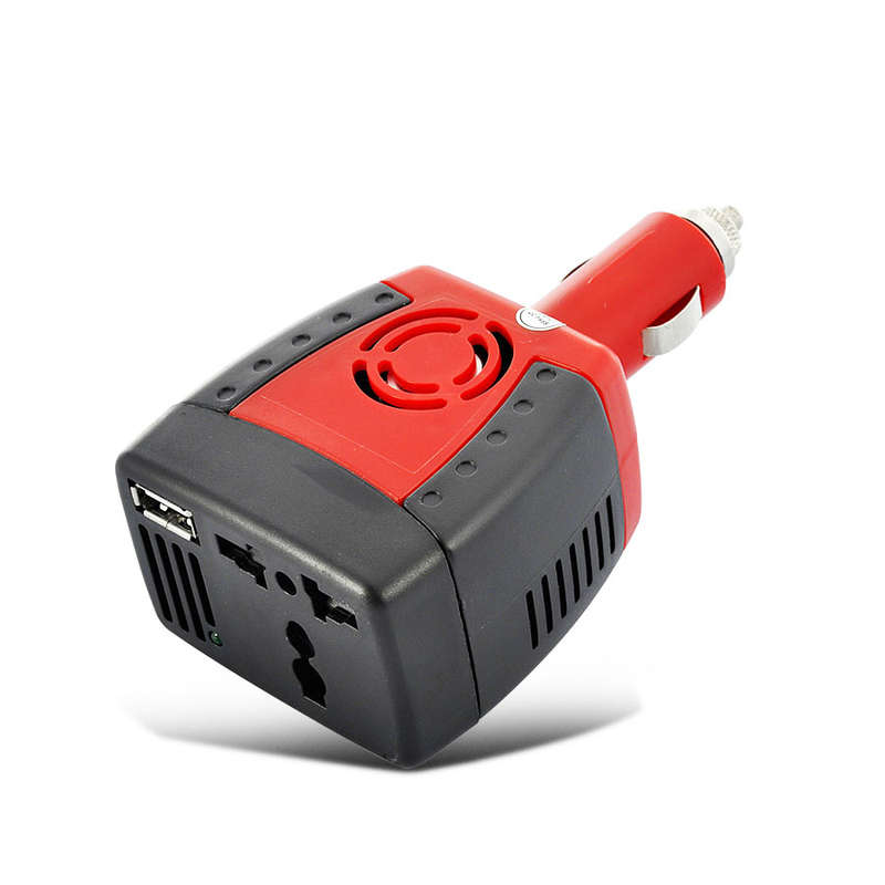 Compact 150W Car Power Inverter with Dual USB Ports (DC12V to AC220v )