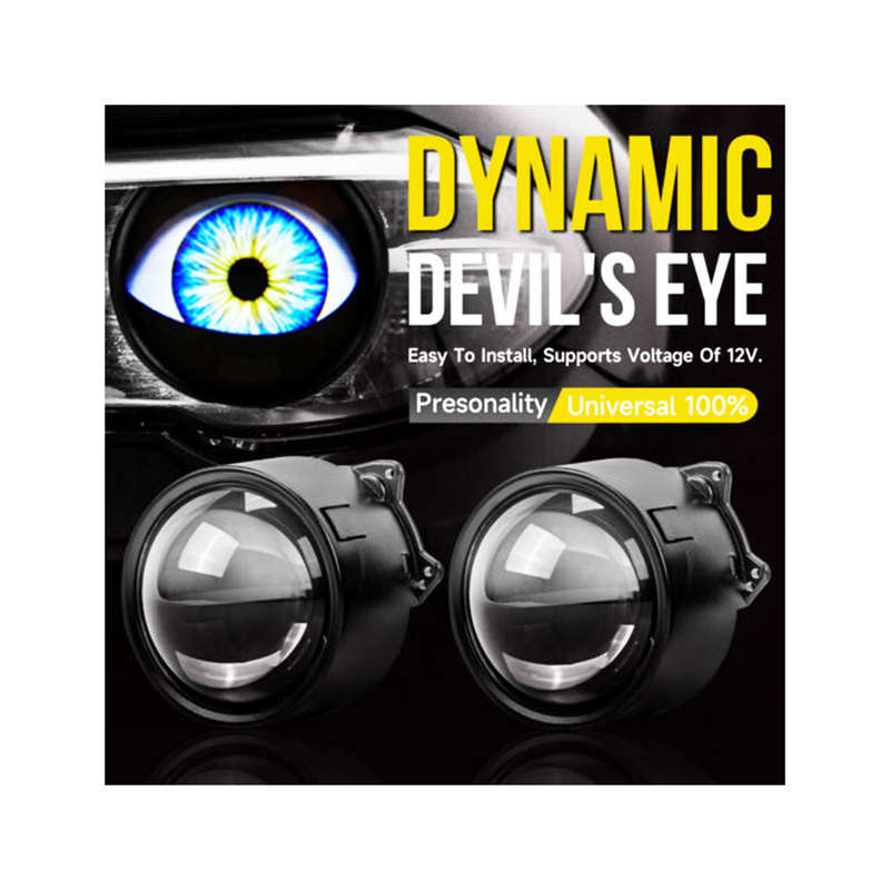 3Inch LED Dynamic Devil Eyes Light 6 Modes 12V Headlight Retrofit Remote Control
