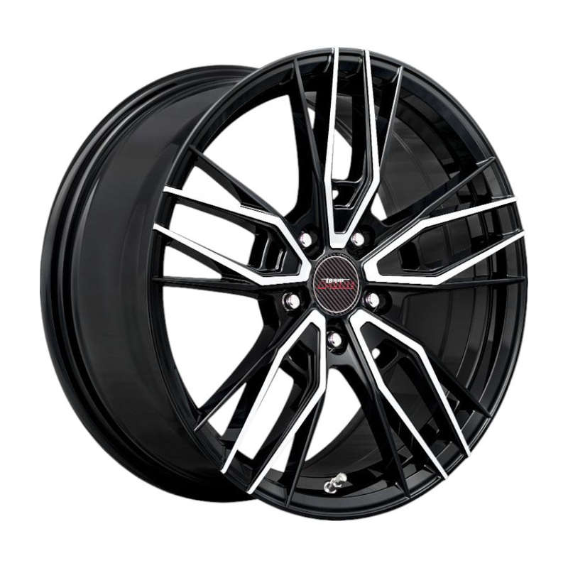 15" A-Line Axle 4/100 Black Machine Face Alloy Wheels